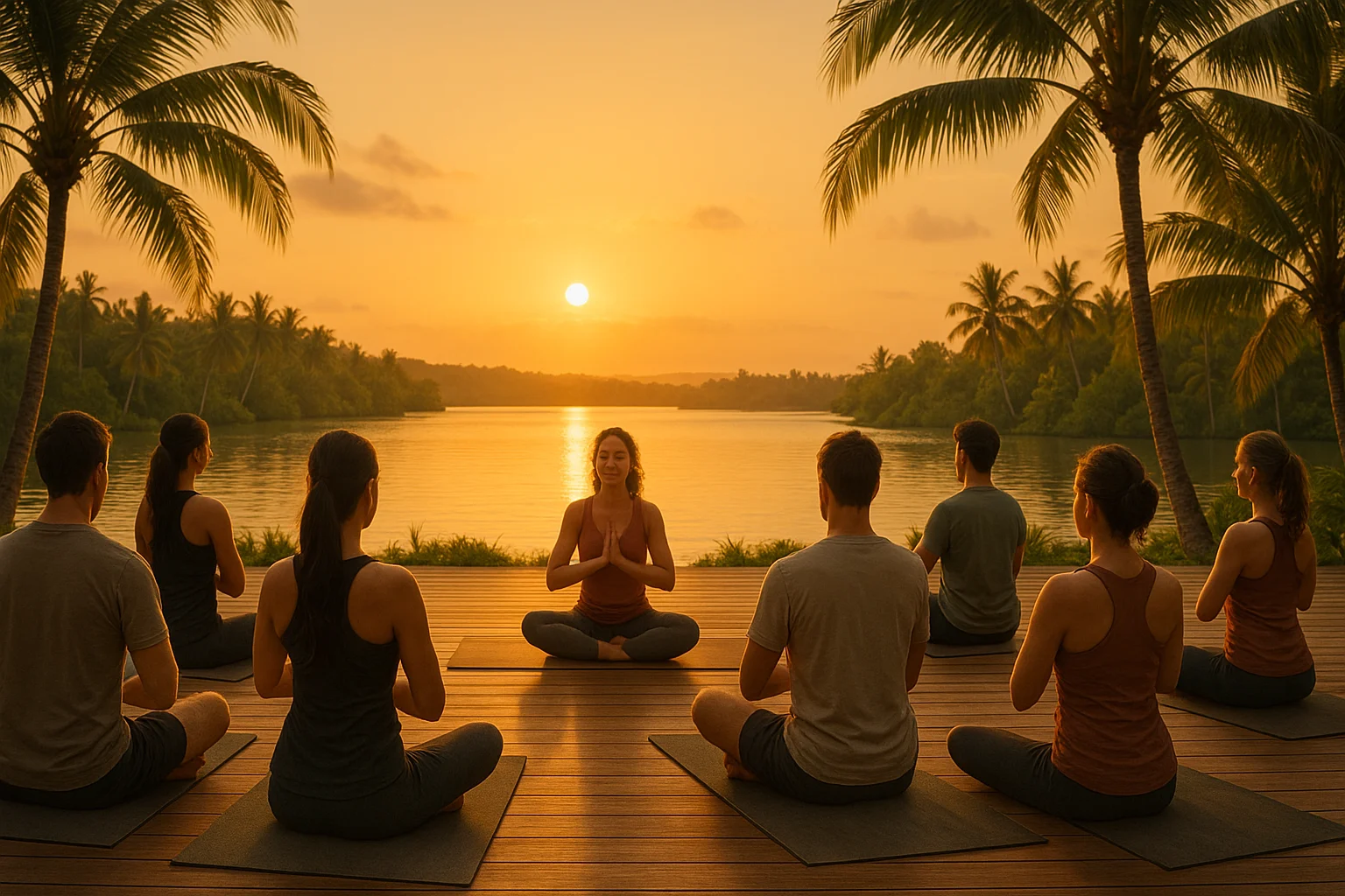 In-person yoga retreat experience