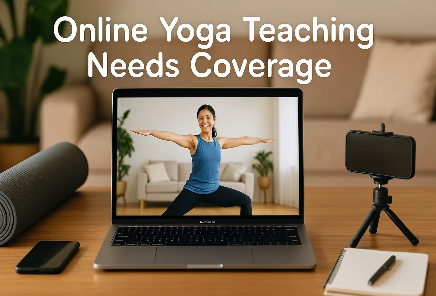 Online yoga teaching needing coverage