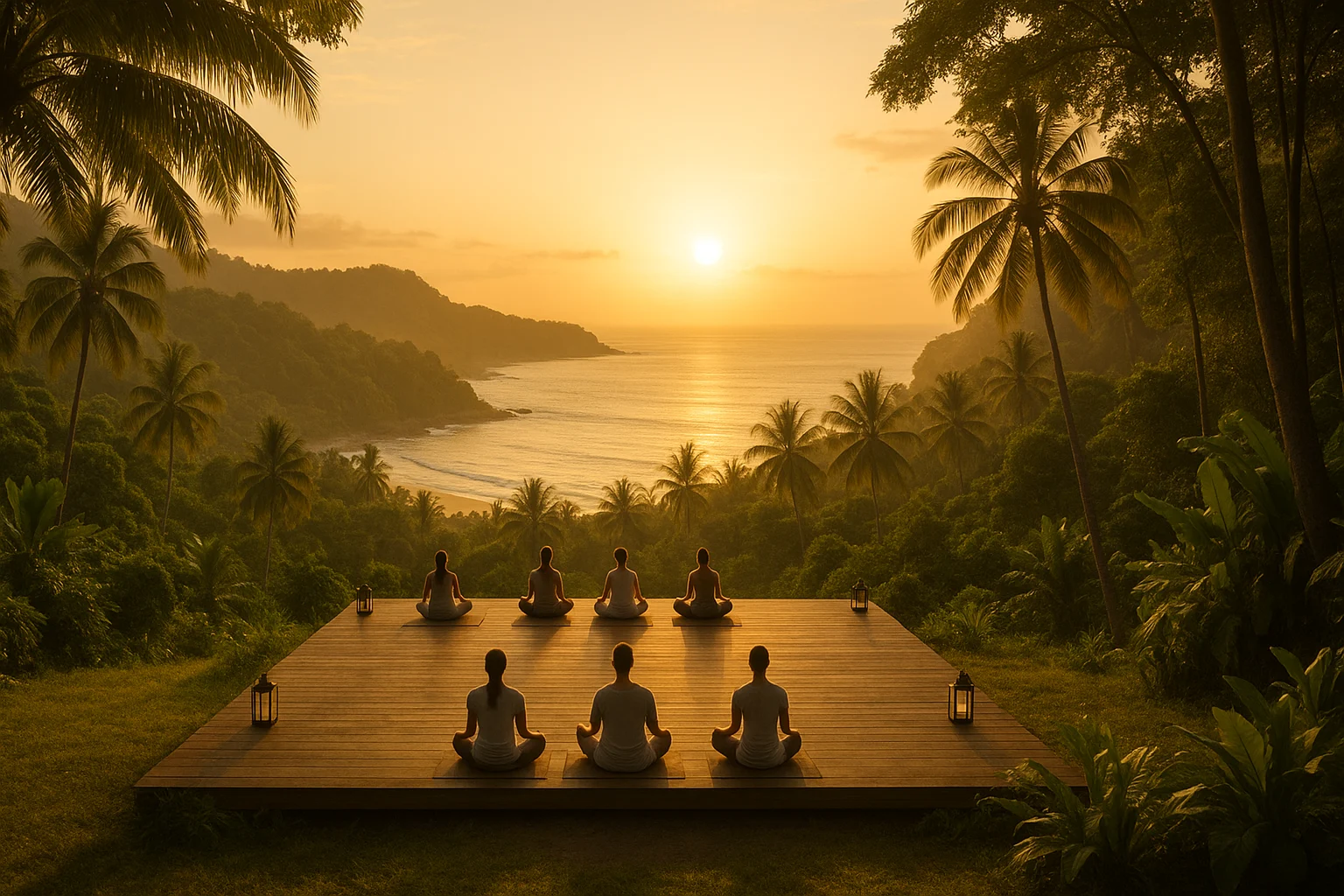 Yoga retreat setting for 300-hour training