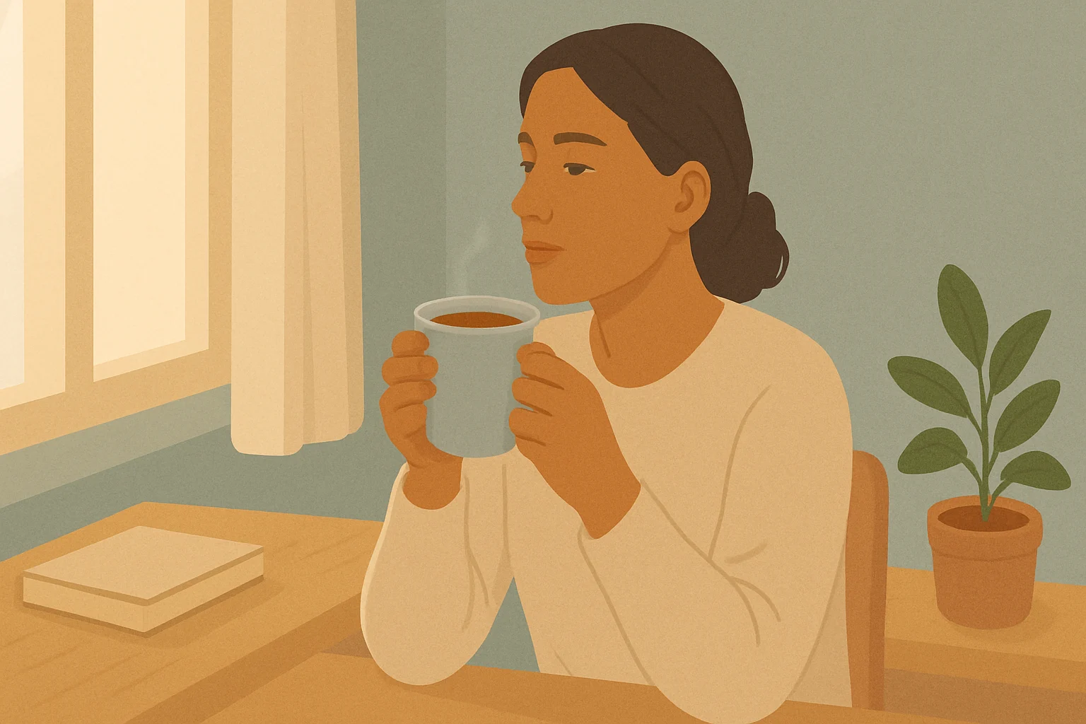 Person practicing mindful eating as part of daily mindfulness