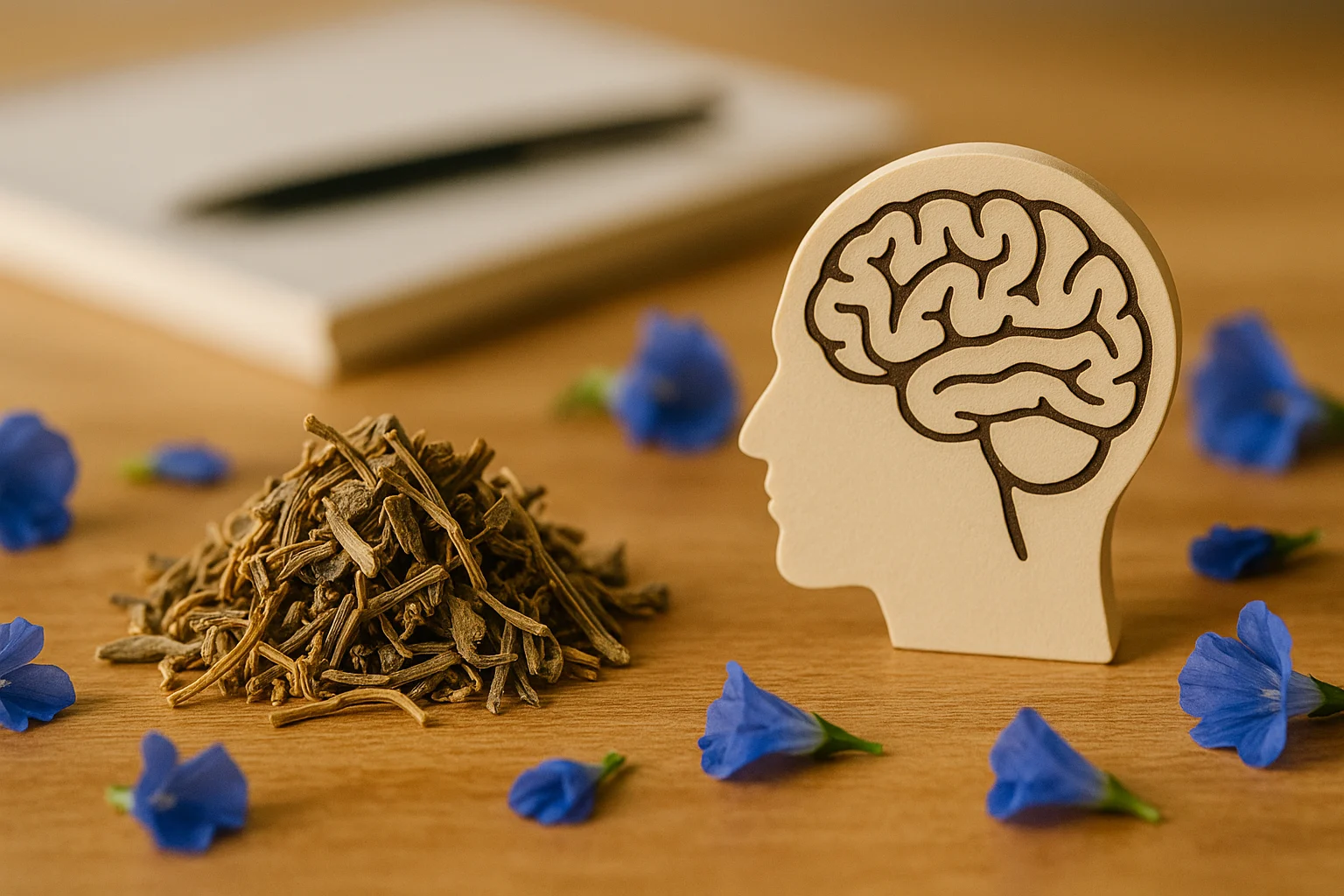 Shankhpushpi herb supporting memory and focus