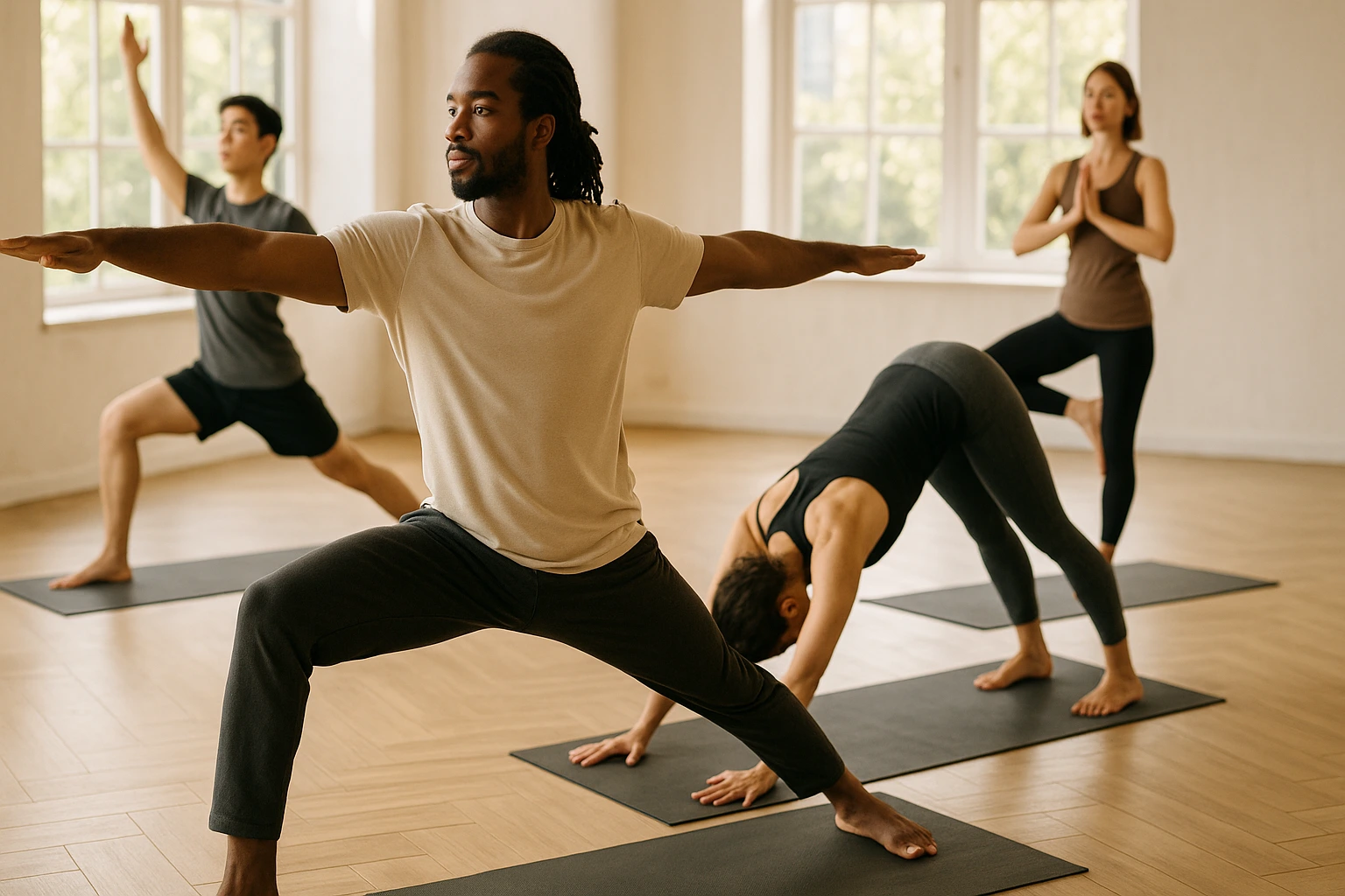Yogi exploring mindful movement yoga styles
