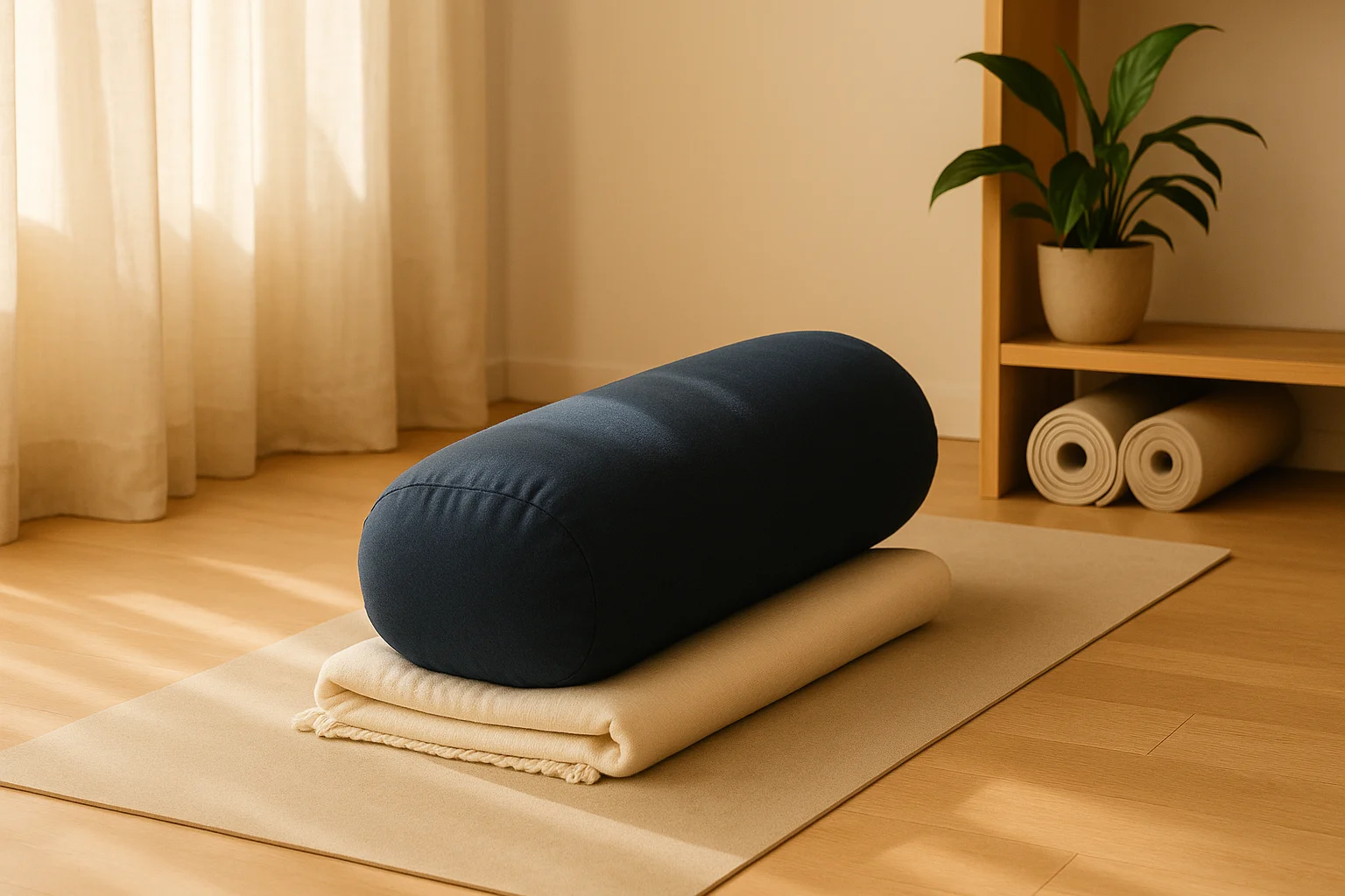 yoga bolsters supporting restorative poses