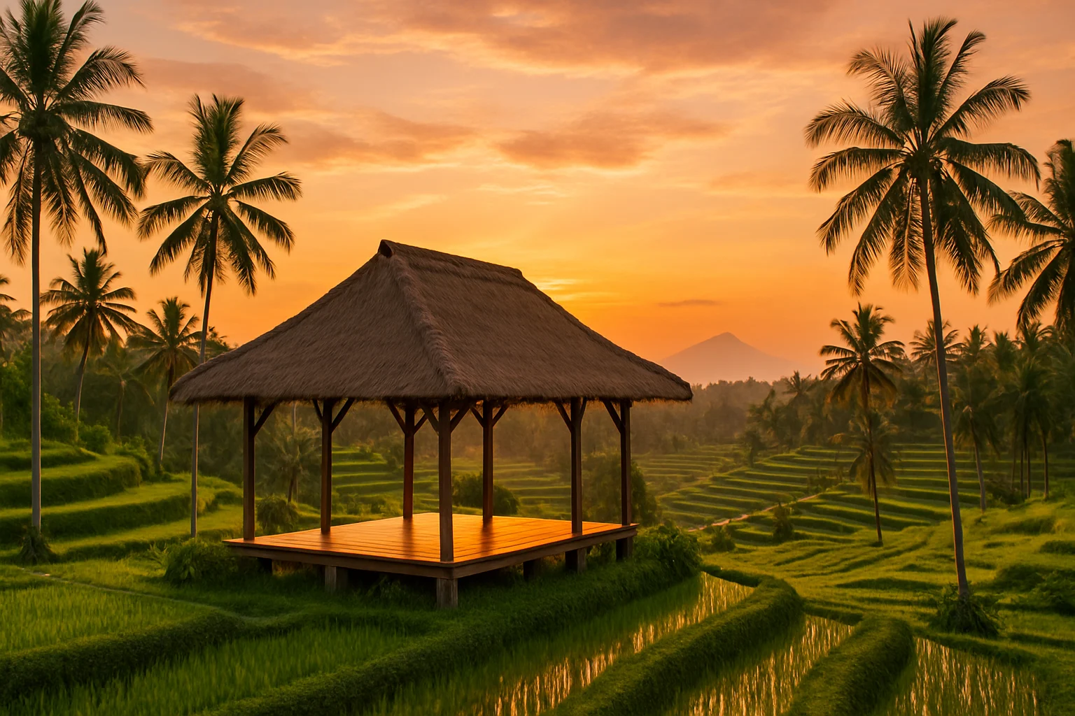 Tropical setting for a silent yoga retreat in Bali